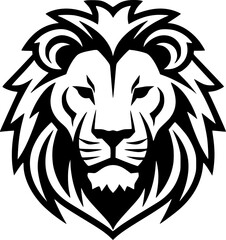 Fototapeta premium Lion | Black and White Vector illustration
