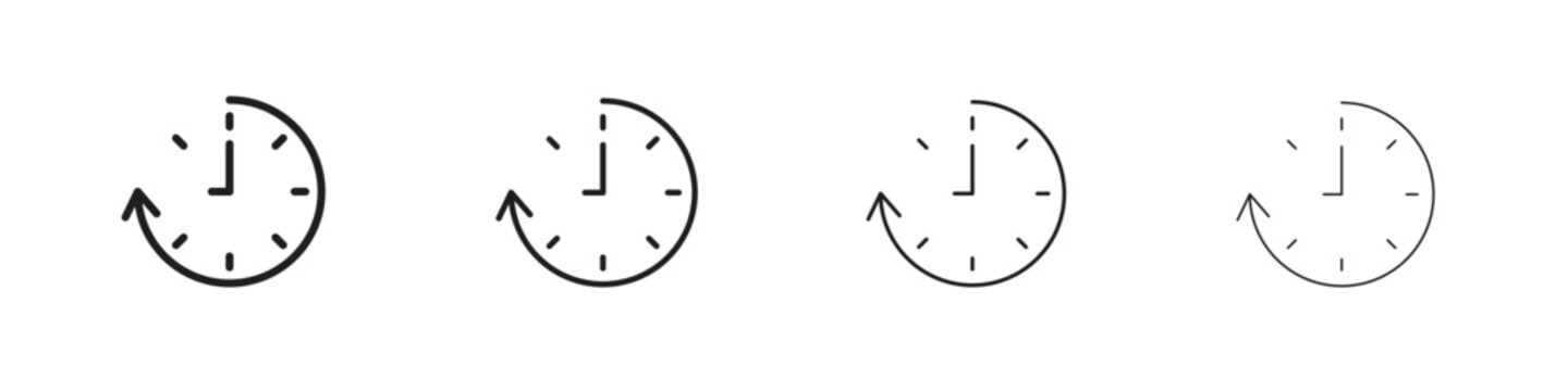 Past icon for graphic design, Web, UI, app. Simple abstract icons