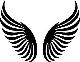 Obraz premium Angel Wings | Minimalist and Simple Silhouette - Vector illustration