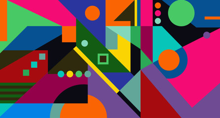 colorful abstract geometric art