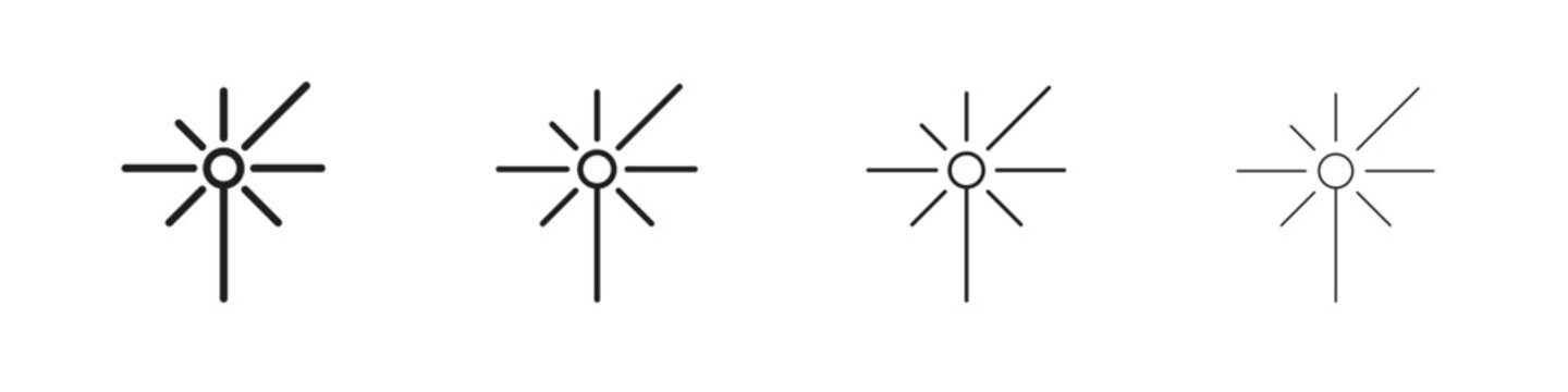 Laser beam icon for graphic design, Web, UI, app. Simple abstract icons