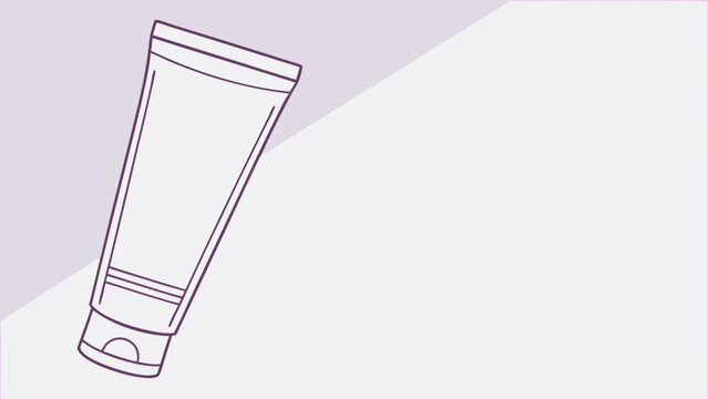 Creative tube packaging vector illustration for skincare and cosmetic products