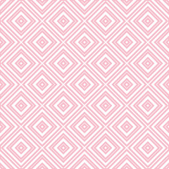 Seamless abstract geometric pattern with pink diamonds creating a modern repeatable design, perfect for backgrounds and textile prints.