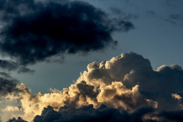 Cloudscape, Colored Clouds at Sunset