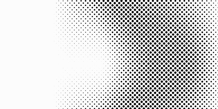 Background with monochrome dot texture. Polka dot pattern template. Background with black dots - basic dot vector stock.