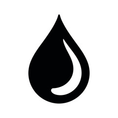 Black water drop symbol liquid fluid
