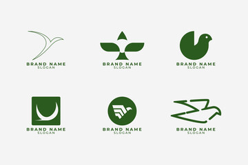 Minimalist Bird Logo Collection for Business and Company. Simple, Modern, Creative and Easy to Use Brand Identity Design