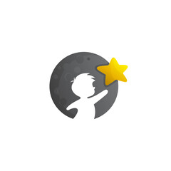 logo of a child reaching for the stars as high as the sky
