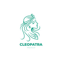 Cleopatra logos, logo of beautiful woman like Queen Cleopatra