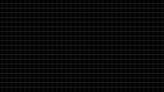 White Grid on Black Background with Clean Echo and Overlay Tech Effect (Seamless Loop for Titles, Intro, or Closing), 4K 