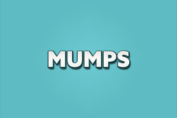 Mumps (mumps) - A turquoise banner illustration with white text.