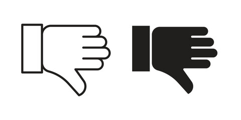 Thumb down icon concept for infographic, website or app.