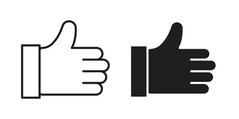 Thumb up icon concept for infographic, website or app.