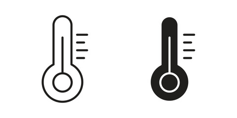 Thermometer icon concept for infographic, website or app.