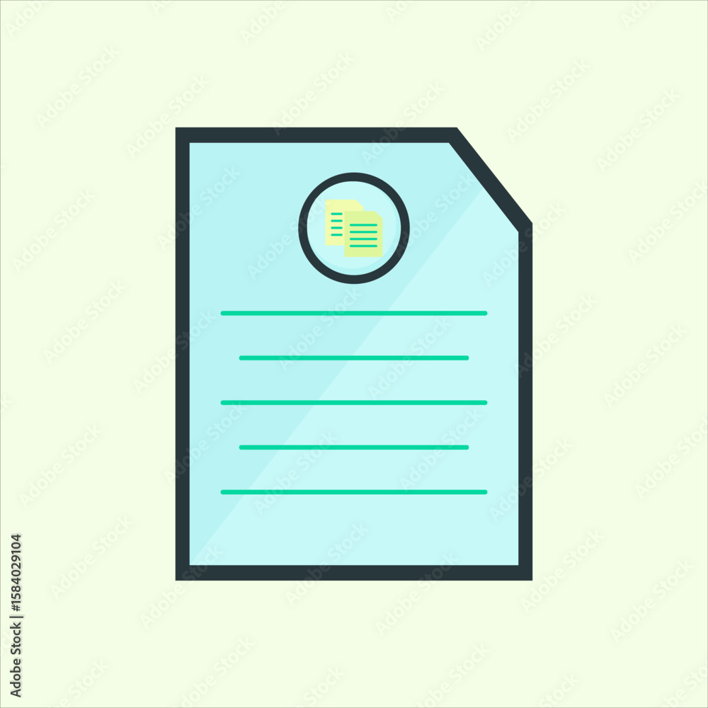 Fototapete copy document icon. icon related to design elements. suitable for web site, app, user interfaces,ele