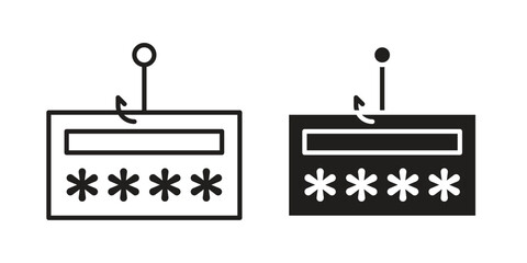 Password phishing icon concept for infographic, website or app.