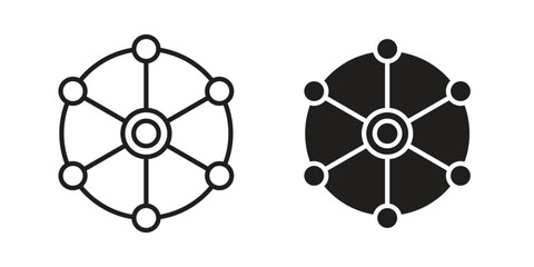 Multichannel icon concept for infographic, website or app.