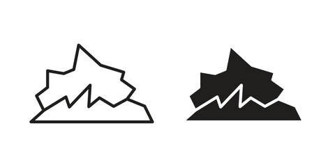 Mountain icon concept for infographic, website or app.
