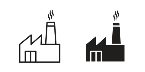 Naklejka premium Factory icon concept for infographic, website or app.