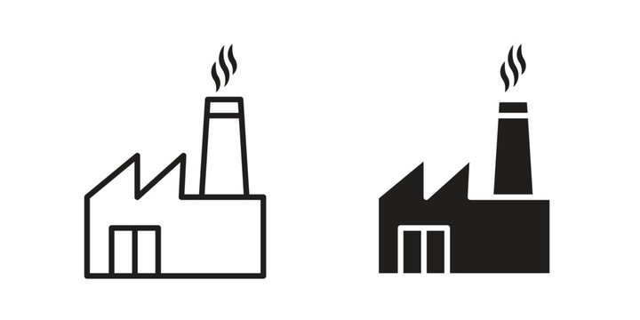 Factory icon concept for infographic, website or app.