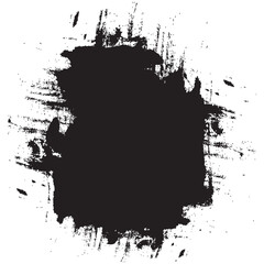 Fototapeta premium Grunge ink blot. Rough paint splash. Distressed brush texture. Vector grunge shape.