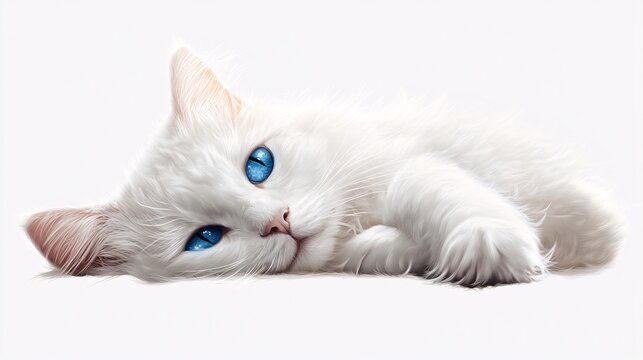 kitten on white background