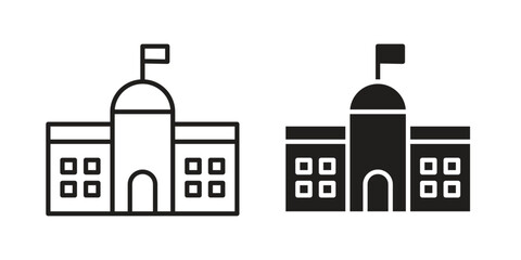 City hall icon concept for infographic, website or app.
