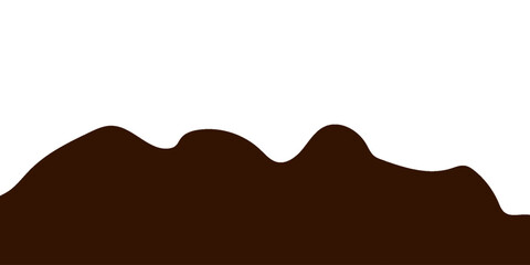 Melted chocolate dripping on white background illustration vector.eps10