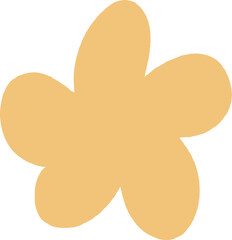 orange flower abstract organic shapes vector