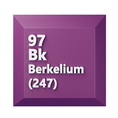 Berkelium 3D Periodic Table Icon