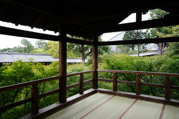 京都東福寺の本坊庭園の風景