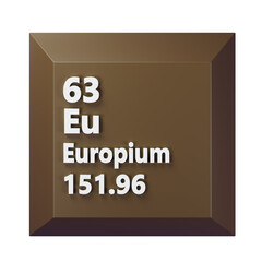 Europium 3D Periodic Table Icon