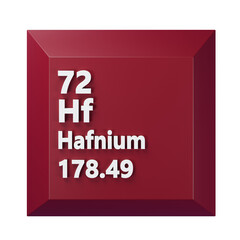 Hafnium 3D Periodic Table Icon