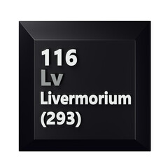 Livermorium 3D Periodic Table Icon