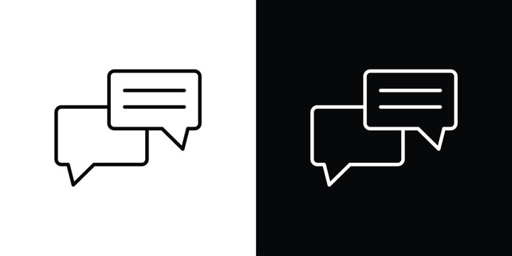 Text chat icon Logo Template. lianer pictogram set.