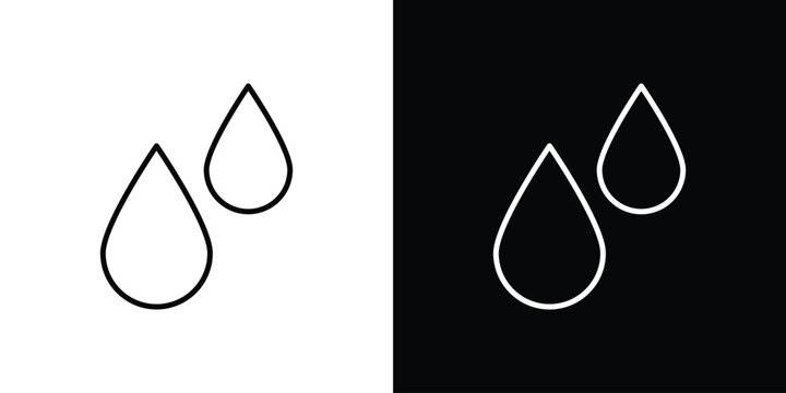 Tear drop icon Logo Template. lianer pictogram set.