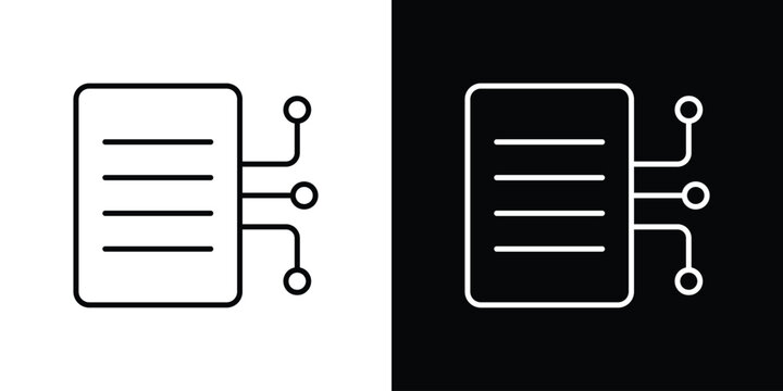 Smart contract icon Logo Template. lianer pictogram set.