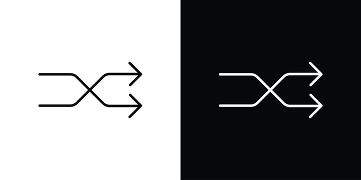 Shuffle icon Logo Template. lianer pictogram set.