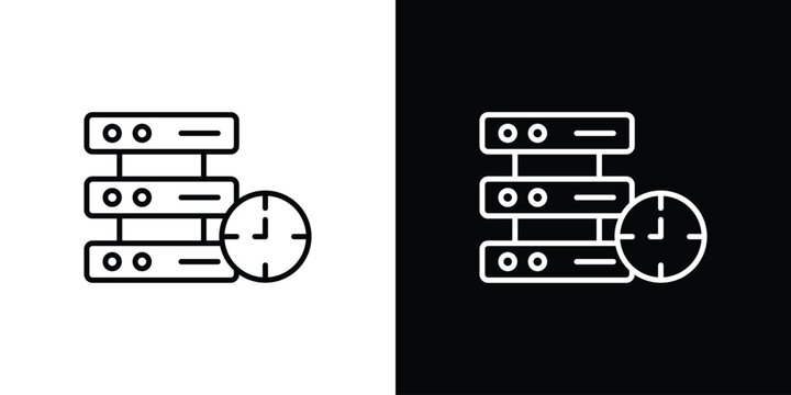 Real time data icon Logo Template. lianer pictogram set.