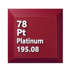 Platinum 3D Periodic Table Icon