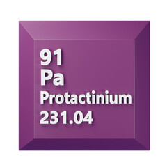 Protactinium 3D Periodic Table Icon