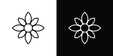 Magnolia icon Logo Template. lianer pictogram set. © Opps