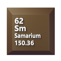Samarium 3D Periodic Table Icon