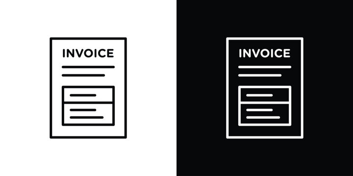 Invoice icon Logo Template. lianer pictogram set.