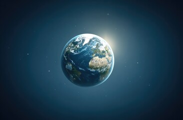 Earth from space, sunlit