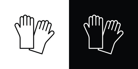 Obraz premium Gloves icon Logo Template. lianer pictogram set.