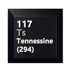 Tennessine 3D Periodic Table Icon