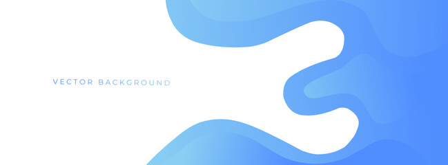 Modern blue and white abstract background with white empty space, vector illustration.