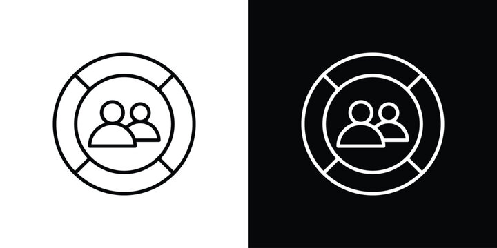 Demographics icon Logo Template. lianer pictogram set.