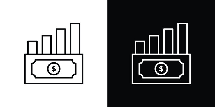 capital gain icon Logo Template. lianer pictogram set.